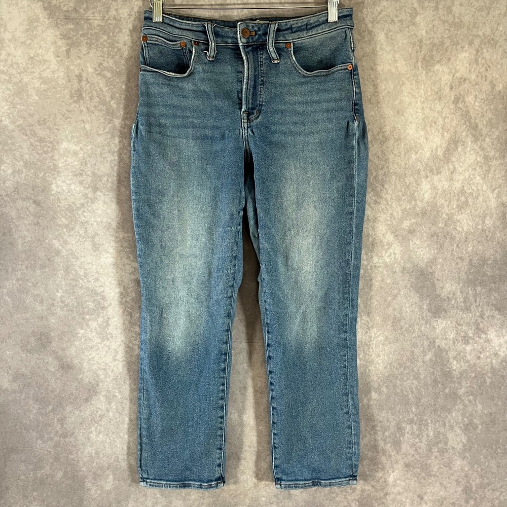 Madewell‎ The Curvy Perfect Vintage Jean Womens 29P Blue High Rise Tapered Leg